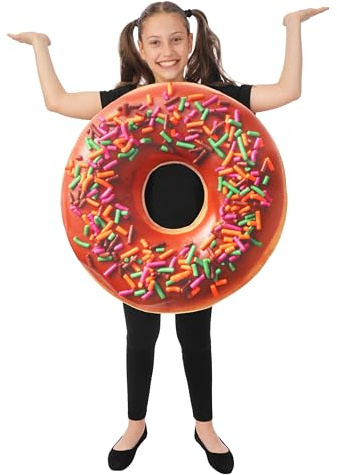 P'TIT CLOWN - Humorvolles Kinderkostüm - Pizza, Pommes, Hotdog, Burger, Donut - Tunika - Unisex - Karneval, Halloween, Cosplay, Geburtstag - Einheitsgröße