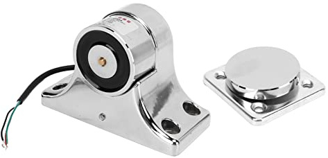 YDuupxe Support de Porte électromagnétique, Butée de Sol à Ventouse en Alliage de Zinc argenté de 55 Kg pour Portes Coupe-feu, avec Bobines de Cuivre Pur pour la sécurité et la Ventilation