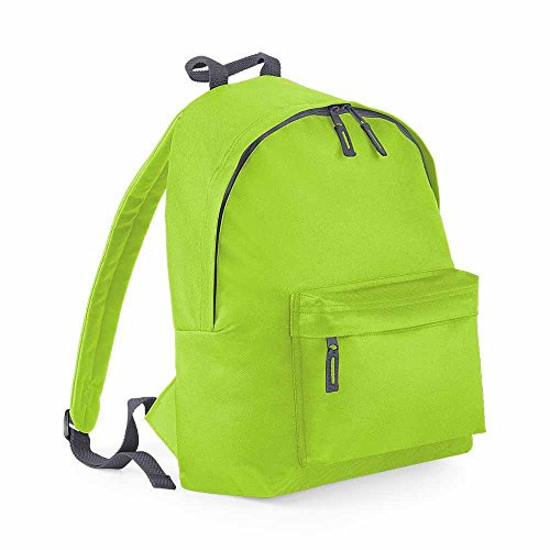 BagBase Unisex bg125ligp Original Fashion Rucksack, Lime grün/Graphit, grau, Medium
