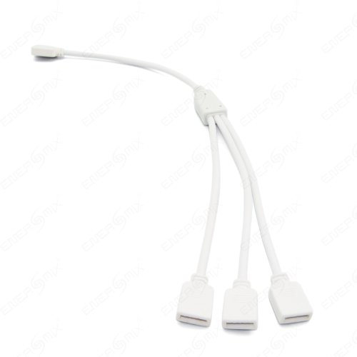 4 Pin Verteiler Verbindungskabel LED Beleuchtung Streifen Verbindungskabel Teiler Adapter Kabel Connector für RGB/Weiß (1 zu 3 Verteiler Verbinder