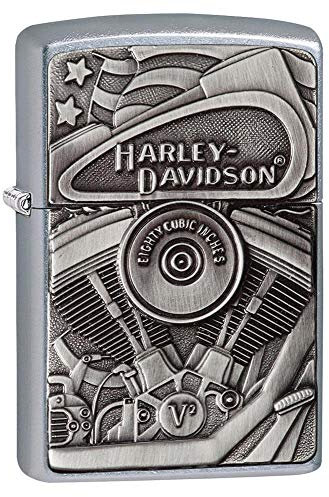 Zippo HD Motor Flag Sturmfeuerzeug - Street Chrome