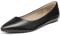 DREAM PAIRS Women's Casual Pointed Toe Ballet Pumps Slip On Ballerina Flats Shoes,Size 5,Black/pu,Sole-Classic