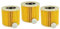 vhbw 3x Filtro plisado compatible con Kärcher MV 3 Premium Fireplace KIT aspiradora - amarillo