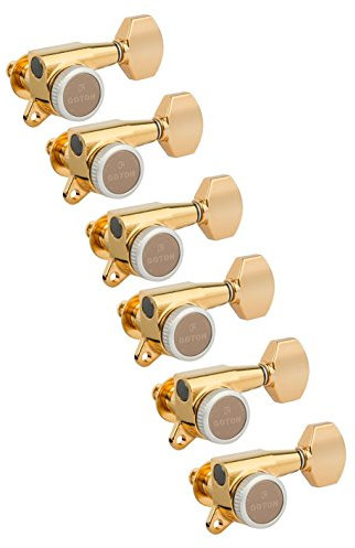 Gotoh Magnum Lock-Trad 6-in-line Gitarren-Stimmwirbel, Gold