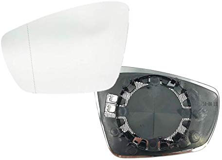 HZ-DESIGN Spiegelglas für Außenspiegel Glas Links asph. beheizbar kompatibel mit Polo 6R 6C UP