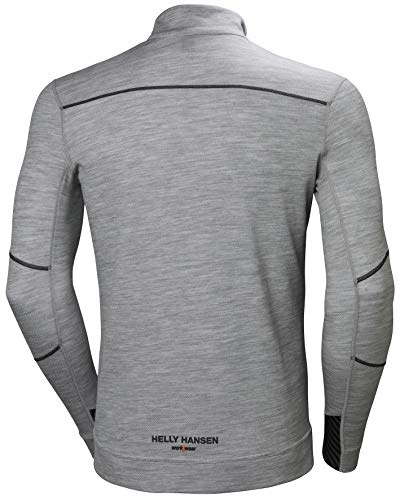 Helly-Hansen 75107 Herren Lifa Merino Half Zip Shirt, Grau, Melange, XX-Large