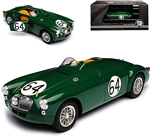 Triple9 MG A MGA MKI EX182 Roadster Cabrio Grün 24H Le Mans 1955-1962 1/18 PremiumX Modell Auto mit individiuellem Wunschkennzeichen