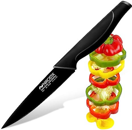 NIROSTA Universalmesser Wave 29 cm – Hochwertiger Edelstahl – Scharfes Messer in Profi-Qualität für Obst, Gemüse & Co – Beschichtete Klinge für einfacheres Schneiden – Soft-Touch-Griff