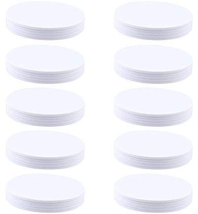 Jopto NFC-Tags, NXP Ntag215, NFC Etiketten, 25 mm, rund, PVC, blanko, weiß, Chip, 100 % kompatibel mit Amiibo und TagMo