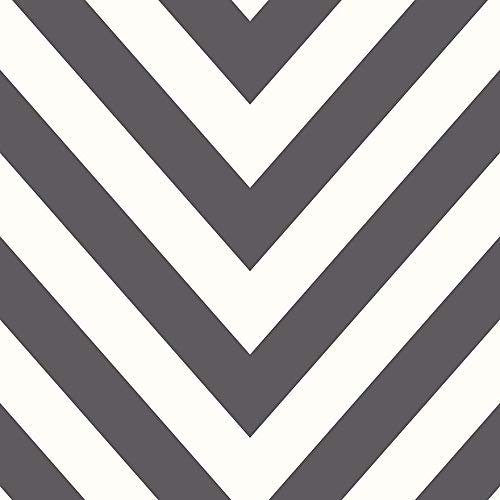 Zig Zags Chevron Stripes Wallpaper Black White Geometric Washable Y�L