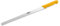 Coltello da pasticceria (acciaio inossidabile), lama ondulata unilaterale, con manico in plastica gialla, 36 cm