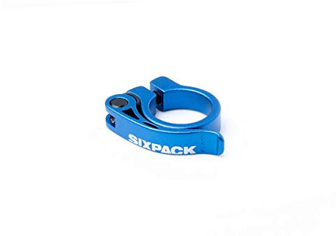 Sixpack Menace Fahrrad Sattelklemme mit Schnellspanner 31.8mm / 34.9mm blau: Größe: 31.8mm