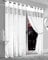 Olivia Rocco Diamante Blackout Eyelet Curtains With Tie Backs Black Out Thermal Ring Top Curtain Pair Window Dressing, 90 (Width) x 90 (Drop) White