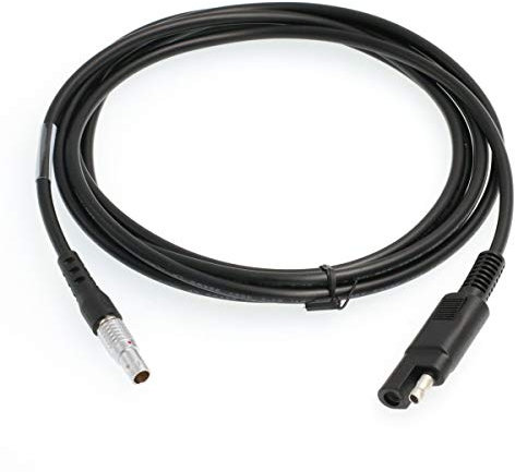 HangTon 12V External Battery Power Cable 7 Pin to SAE 2-pin for Trimble R7 R8 R10 GPS GNSS Receiver 5700 5800 SPS 1.8M