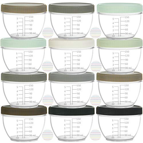 Youngever Lot de 18 Pot de Conservation Bebe 180ML, Repas de Bébé Boîtes de Conservation (Urban)