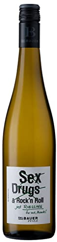 Emil Bauer Riesling No Sex, Drugs & Rock'n' Roll , Trockener Weißwein aus der Pfalz (1 x 0.75l)
