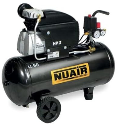 Compresseur à air 2CV 1,5kW Monophasé 50L Entraînement direct lubrifié FC2/50 N Nuair