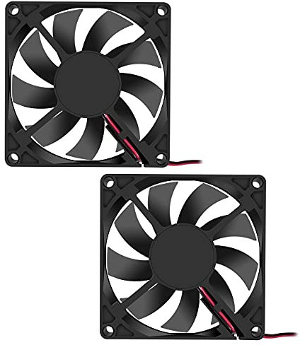 2PCS 12V 80x80x15mm Fan 2Pin DC 8015 Brushless Cooling Case Fan for Cooling PC Computer Case CPU Radiator Cooler Fan 2Pin