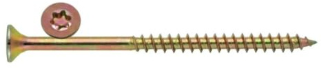 ARLI 100x Spanplattenschrauben 4 x 80 mm | Torx TX20 | Senkkopf | Teilgewinde | Stahl gelb verzinkt Schrauben | Universalschrauben für Holz & Montagearbeiten