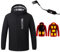 Veste Chauffante Électrique pour Femmes et Hommes, Manteau Chauffant Rechargeable Par USB, Vêtements à Capuche Chauds et Coupe-Vent avec 3 Niveaux de Chauffage pour le Ski, la Randonnée (M,Noir)