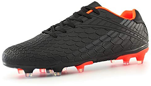 Hawkwell Fußball Herren High Top Spike Cleats Trainingsschuhe Fußballschuhe Schwarz,EU 40