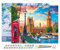 Figured'Art Peinture par Numéro Adulte avec Cadre Londres au printemps - Activité Manuelle Kit de Loisir Créatif DIY Numéro d'Art Complet - 40x50cm toile tendue sur châssis