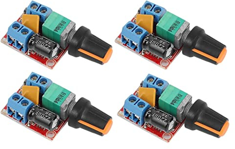 Fasizi 4pcs DC Motor Speed Control Treiberplatine 3V-35V 5A PWM Controller Stufenloser variabler Spannungsregler Dimmer Governor Switching