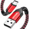 HOOMIL USB C Charger Cable, [1M] USB Type C Cable Fast Charging, USB A to USB-C Phone Charger Cable for iPhone 15, Samsung Galaxy S22/S21/S20, Pixel 7/6 etc. - Red