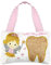 free-space Zahnfee Kissen Stickerei Mädchen Gold glänzende Zähne mit Tasche Zahnfee Souvenir Sammlung Kinder Geschenke (Gold)