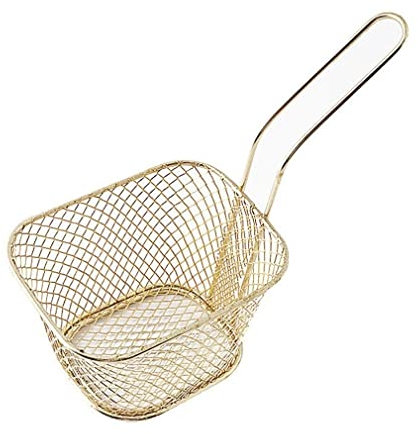Espumadera de Aceite con Colador Para Freír Freidora de rejilla for patatas fritas de acero inoxidable, cesta pequeña cuadrada for patatas fritas, colador, utensilios de cocina Cocina Frito Filtro