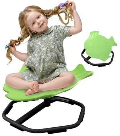 E-Solem Karussell Kinder Balance Spielzeug, Sensorische Spielzeug Drehstuhl für Kinder, Balance Physiotherapie Ausrüstung, Training Körper Koordination, Wissenschaft Gleichgewicht Spielzeug (Grün)