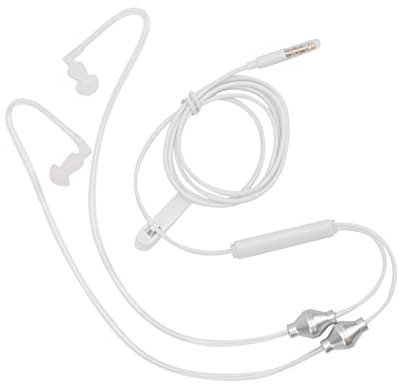 Auriculares con Tubo de Aire KIMISS, Auriculares Invisibles con Cable para Jack de 3,5 Mm, Blancos
