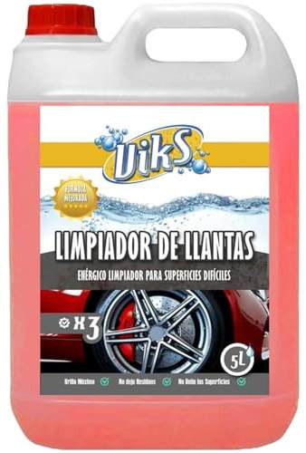 Viks | Nettoyant jantes voiture professionnel | Nettoyant jantes moto | Nettoyage en profondeur neutre et sûr | Jantes brillantes sans effort | 5L