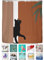 Arteneur®Rideau de douche 180 x 200 cm avec ourlet lesté - Fonction anti-moisissure, opaque, imperméable et lavable - Certifié Öko-Tex Standard 100 - 12 anneaux - Motif chat bohème