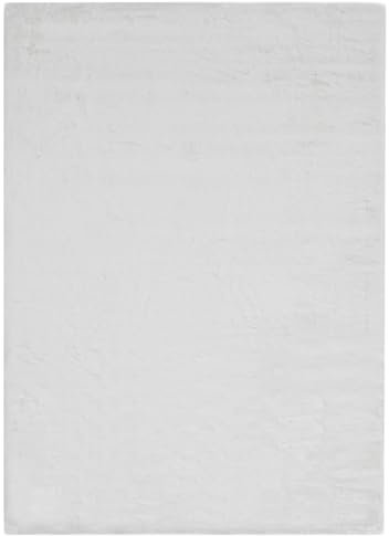-LUXOR- living Kunstfell Coste Flauschiger Teppich Schlafzimmer - ideal zur Verwendung als Bettvorleger Schlafzimmer - gemütlicher Fellteppich Lammfell Imitat 120 x 170 cm Weiß
