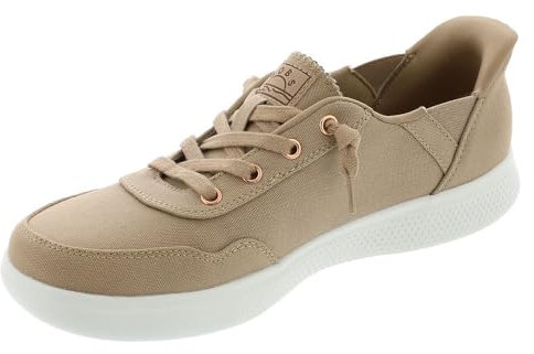 Skechers Damen Bobs Skipper-Keep It Sweet Hands Free Slip-In-Sneaker, Hellbraun, 35.5 EU Weit