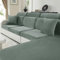 CYCMACO Velluto Copriseduta Divano Elasticizzato, Universale Copricuscini Divano Antiscivolo, Copridivano Cuscini Separati, Soft Sofa Seat Cover Lavabili(2 Posti, Verde Chiaro)