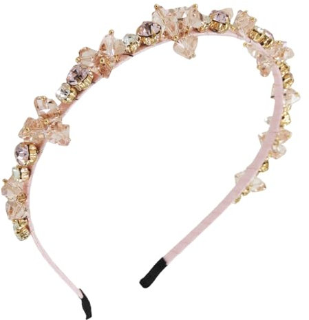 scicent Haarreifen Strass-Stirnband Modische Kopfbedeckung mit Perle Mode Kristall Haarbänder Rutschfeste Haarband Glitzernd Haarreif Styling Haar Accessoires für Frauen Braut Hochzeit - 28914