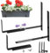 Soportes para jardineras de ventana, soportes para jardineras, soportes de jardinería, soportes de pared resistentes con ancho ajustable, ganchos universales para ventanas de jardinería para