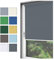 Home-Vision® Rollo Klemmfix, ohne Bohren, Fensterrollo mit Seitenzug, einfache Montage ohne Werkzeug, Moderne Fensterdeko(Nebbia Graphit, B115cm x H130cm)