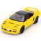 1/32 Honda First Generation NXS Modellauto, Spielzeugauto aus Aluminiumdruckguss, Spielzeugmodellauto zum Sammeln, Geschenk für Kinder, Spielzeugauto mit Sound, Licht und Pull Back Funktion（gelb）
