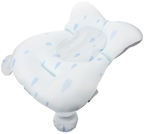 ibasenice Badewannenstütze Universelle Bequeme Liege Für Neugeborene rutschfeste Badewanne Matratze Mit Schwimmendem Design Für Sicheres Baden Mit Regenmotiv