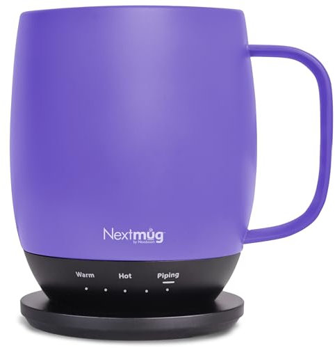 Nextmug - Temperature-Controlled, Self-Heating Coffee Mug (Violet - 14 oz.)