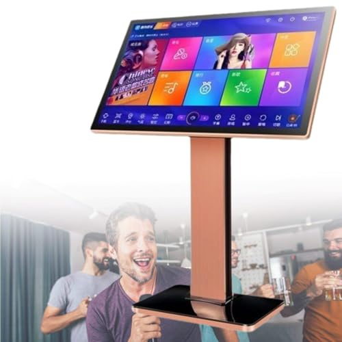 Karaoke Machine Phone App Control, Karaoke Equipment AI Smart Voice Control Power Amplifier Function 20 Languages Switch for Family, Bar, Party,3T
