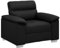 vidaXL Poltrona Nera 60 cm in Similpelle, Divano Singolo, Sedia Accento, Sedia Relax, Poltrona, Sedia TV, Divano a Un Posto, Divano a Un Posto