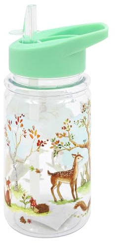 The Leonardo Collection Finola Stack Forest Friends Bottle | Hot & Cold Drinks, Reusable, Leakproof, Travel & Home, BPA Free, Dishwasher Safe