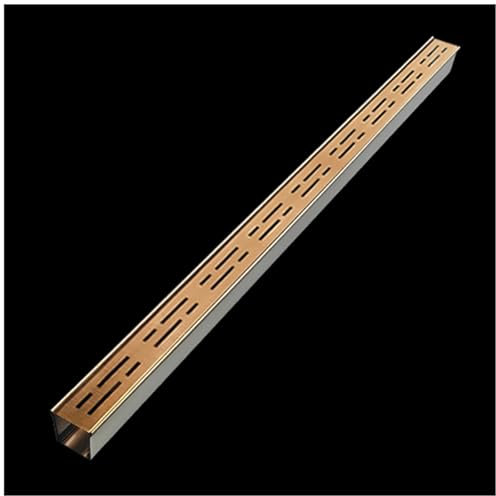 Entwässerungsrinne Ablaufgitter Schmal Sturm Entwässerungsrinne Für Beton, Gebürsteter Edelstahl Kanalisation Graben Drain, Garten Balkon Terrasse Entwässerungsschlitz & Herausnehmbare Roste(WxH-5x5cm