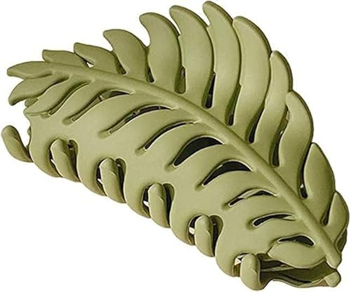 Hair Clips, Leaf Shaped Many Teeth Big Claw Clips 3.5 Inch Non Slip Leaves Hair Catch Barrette, Large Claw Clips for Thick Hair, Hair Accessories for Women