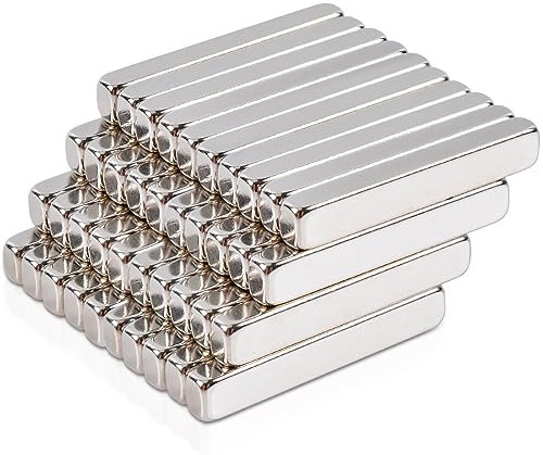 40 Stück 25x4x3mm Magnete Stark Neodym Magnete Extra Stark Magnet Rechteckig, Mini Magnet Klein Magnetstreifen für Kühlschrank Magnettafel Whiteboard Magneten