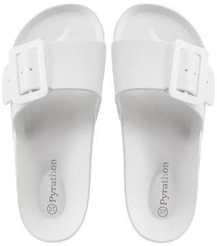 Pyrathon Chanclas Mujer Piscina Verano Playa Chanclas 36-41EU(Blanco21,38EU)
